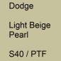 Preview: Dodge, Light Beige Pearl, S40 / PTF.